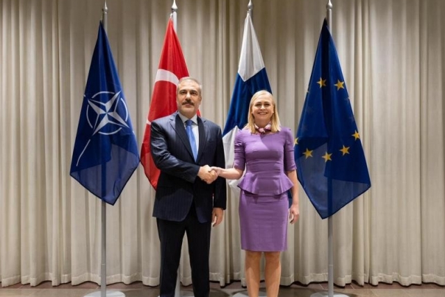 Bakan Fidan, Finlandiyalı mevkidaşı Valtonen ile bir araya geldi