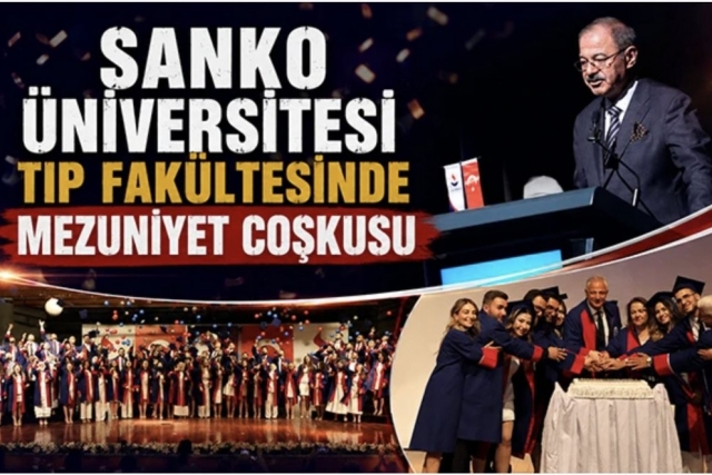 SANKO Üniversitesi Tıp Fakültesinde mezuniyet coşkusu
