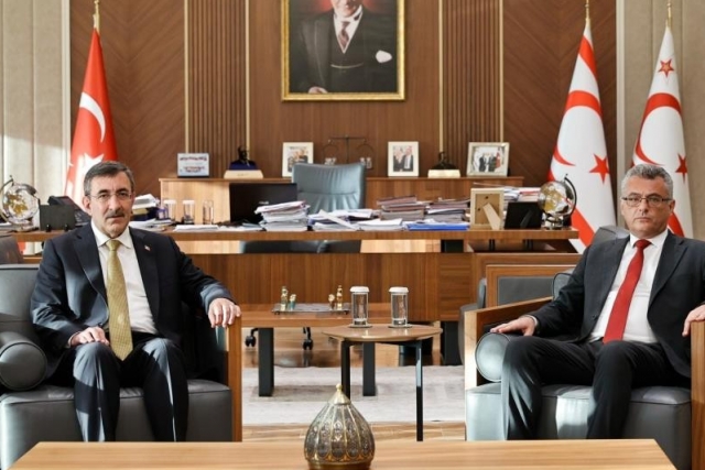 Cumhurbaşkanı Yardımcısı Yılmaz, KKTC Cumhurbaşkanı Erhürman ile görüştü
