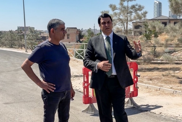 Çamlıtepe’de yollar yenilendi.