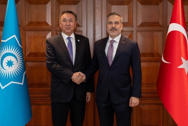 Bakan Fidan, Türk Devletleri Teşkilatı Genel Sekreteri Ömüraliyev ile görüştü