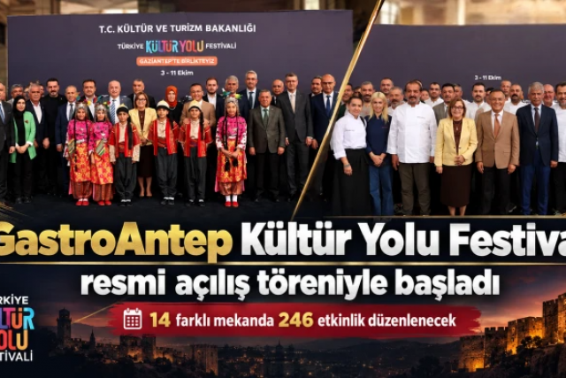 GastroAntep Kültür Yolu Festivali resmi açılış töreniyle başladı