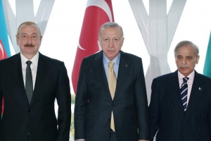 Cumhurbaşkanı Erdoğan, Aliyev ve Şerif ile görüştü
