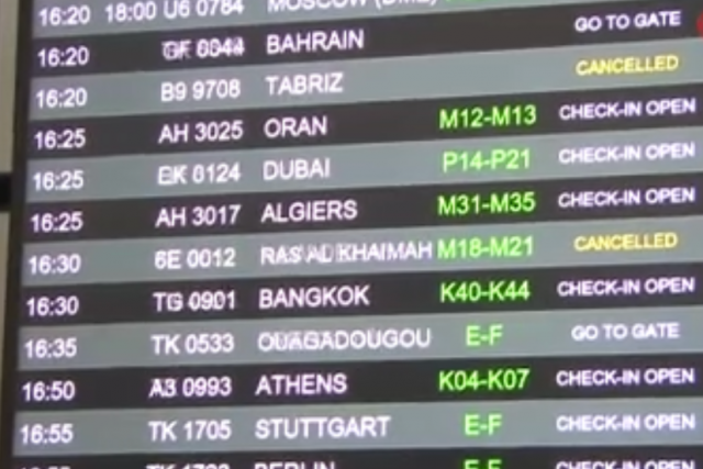 Ortadoğu’daki hareketlilik nedeniyle bazı uçak seferlerinde iptaller yaşanıyor