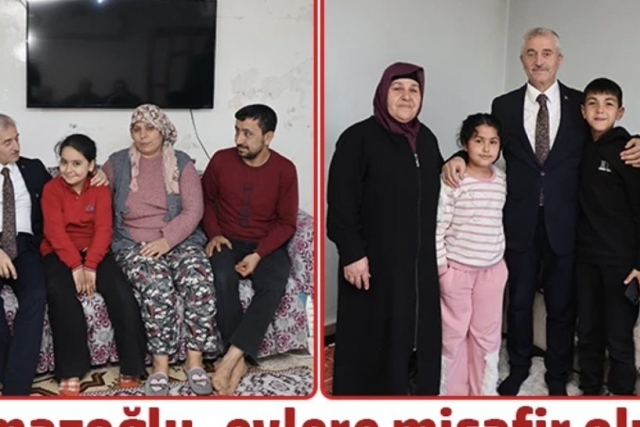 BAŞKAN TAHMAZOĞLU EVLERE MİSAFİR OLUYOR