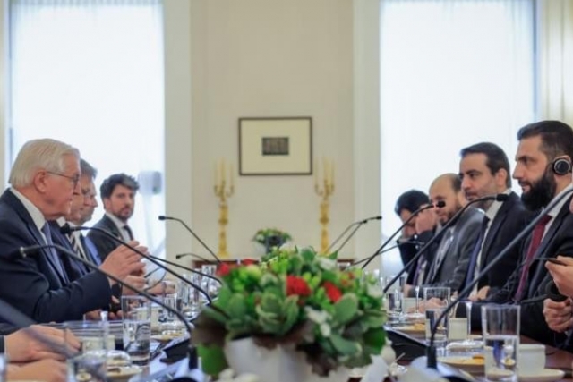 Almanya Cumhurbaşkanı Steinmeier, Suriyeli mevkidaşı eş-Şara ile görüştü