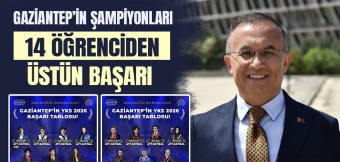 Gaziantep’in şampiyonları: 14 öğrenciden üstün başarı