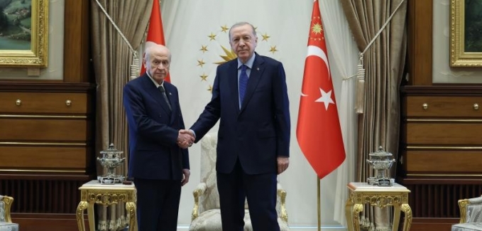 Cumhurbaşkanı Erdoğan, MHP lideri Devlet Bahçeli’yi kabul etti
