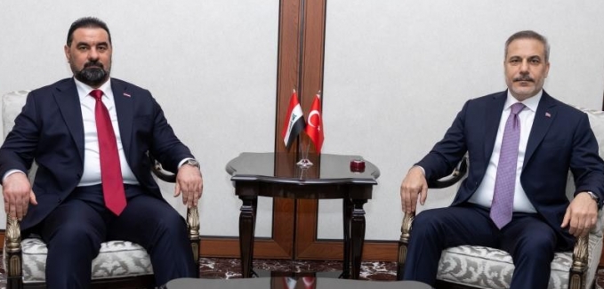 Bakan Fidan, Irak Temsilciler Meclisi Başkanı Halbusi ile görüştü