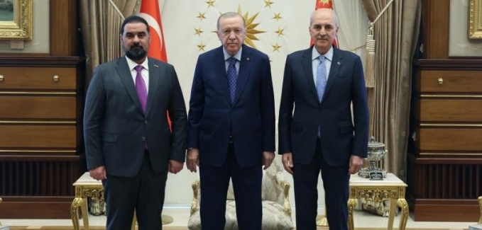 Cumhurbaşkanı Erdoğan, Irak Temsilciler Meclisi Başkanı Halbusi'yi kabul etti