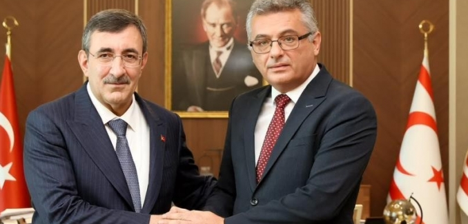 KKTC Cumhurbaşkanı Erhürman, Cumhurbaşkanı Yardımcısı Yılmaz ile görüştü