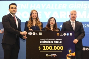 NTO BAŞKANI MEHMET ÖZYURT, "YENİ HAYALLER GİRİŞİMCİ FİKİRLER" FİNALİNDE BİRİNCİLİK ÖDÜLÜNÜ TAKDİM ETTİ